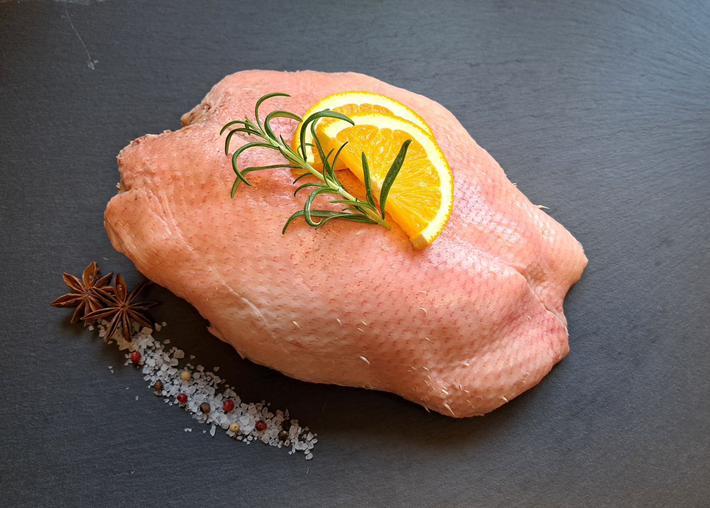 Bio Enten Brust mit Haut und Knochen